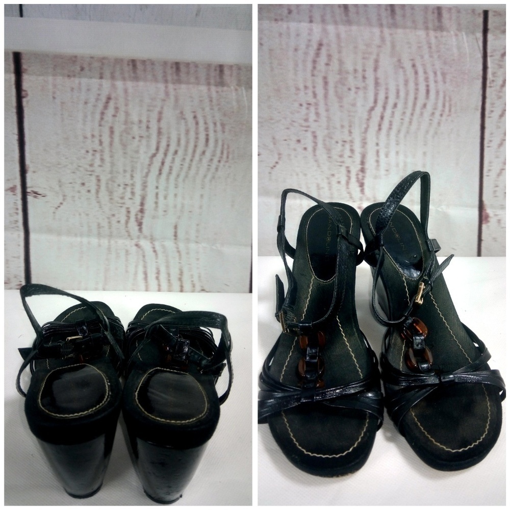 Bandolino Black Wedge Shoes Size 8.5